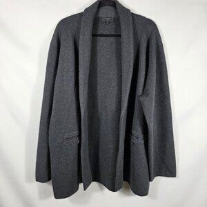 J. Crew Camille Wool Blend Sweater Jacket Blazer Women's Size XL Gray Open Front